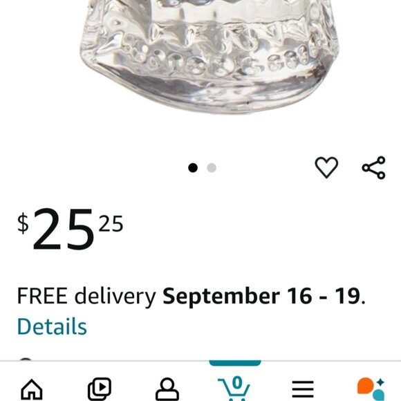 Pair of Glass Skull Candle Holders - Picture 2 of 7